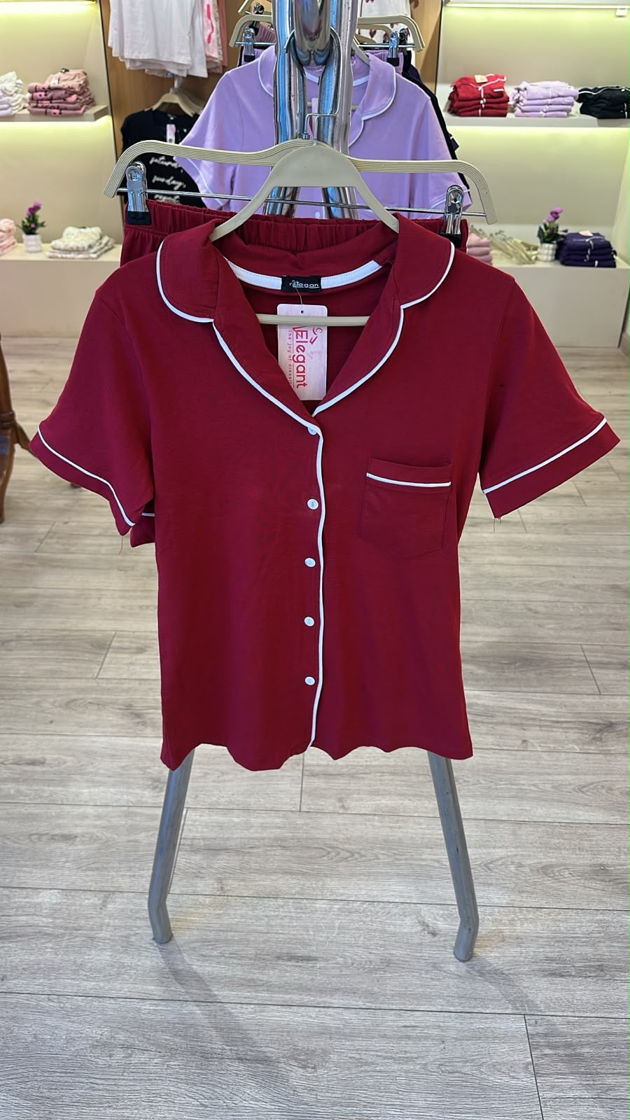 Classic PJ Shorts - Burgundy