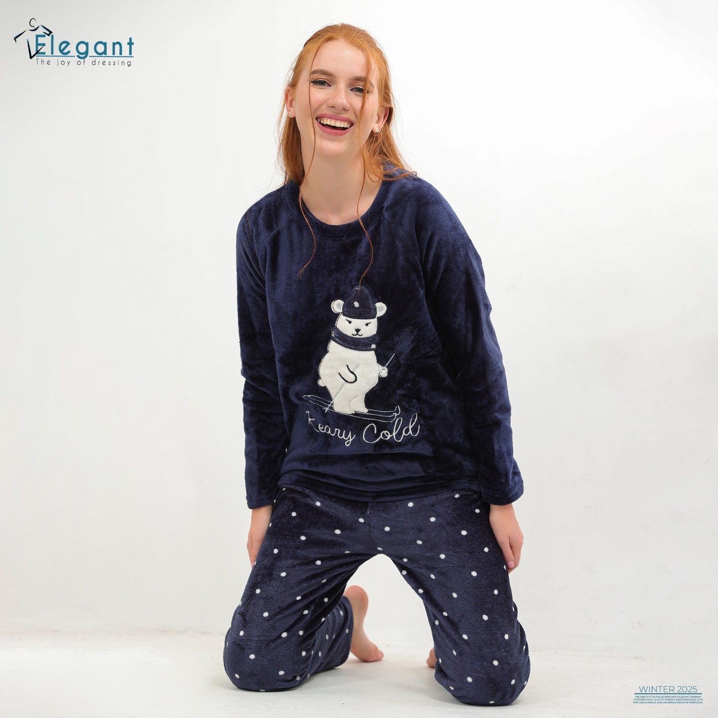 Polar PJ Skating Bear- Navy