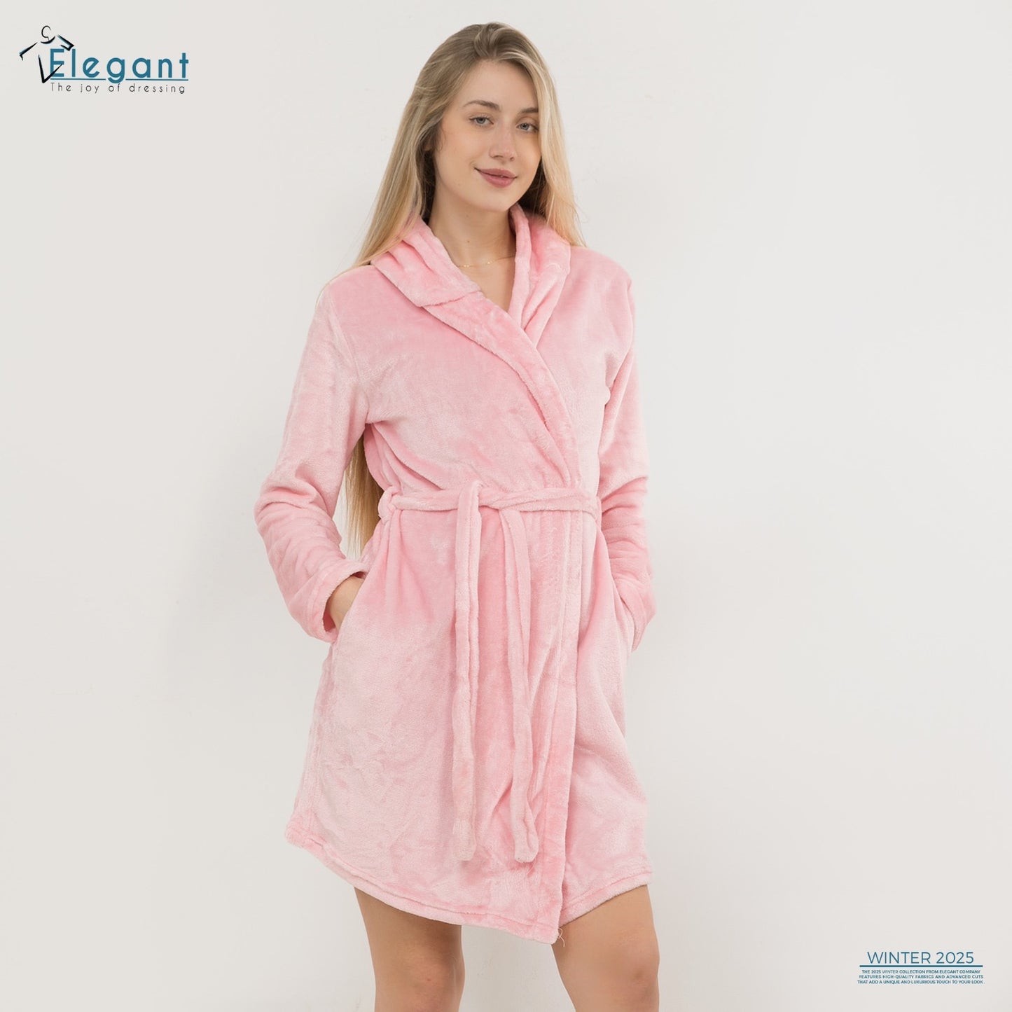 Polar Mini Robe - Embroidery Baby Girl - Rose