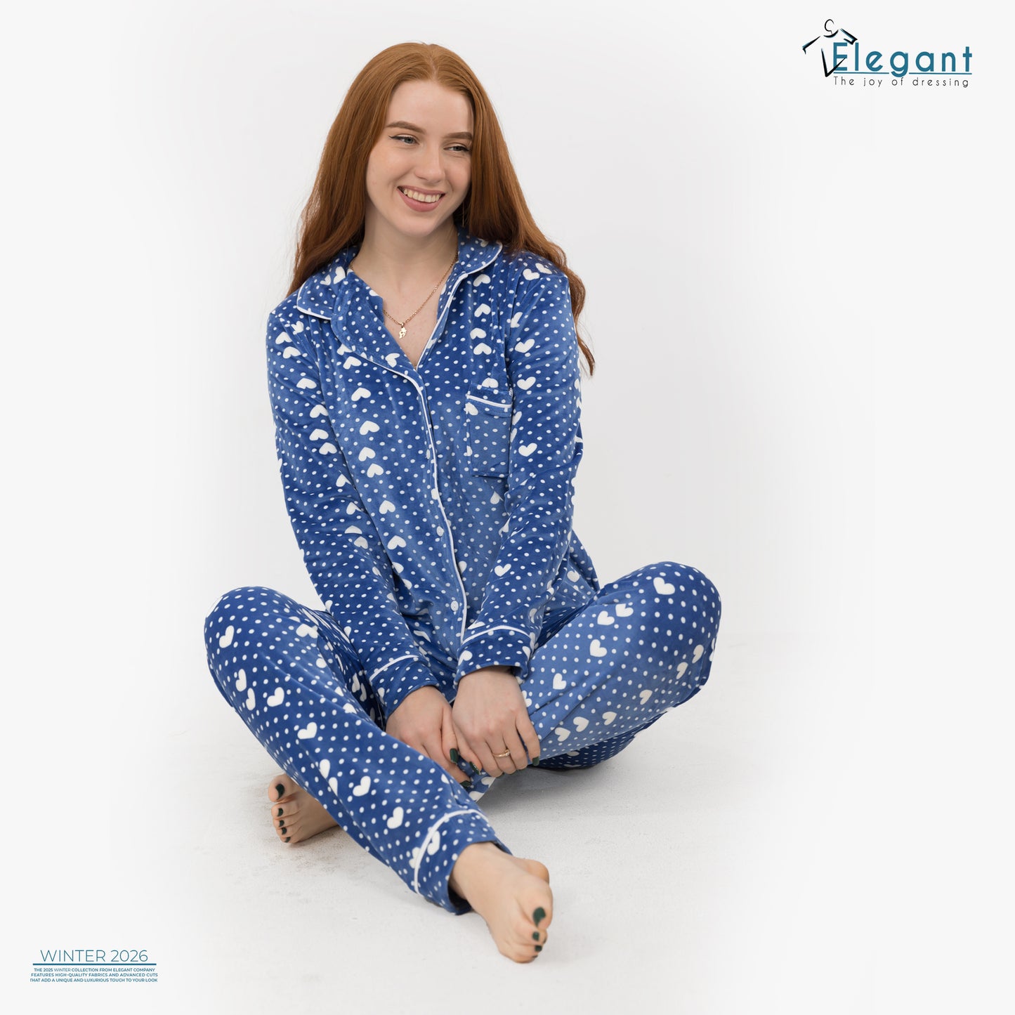 Velvet Classic - Dotty Hearts Blue