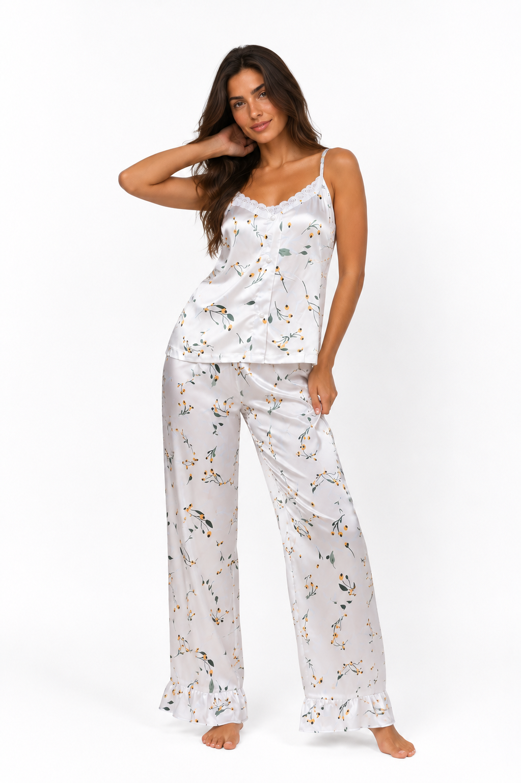 Satin Straps PJ Pants - Feminine