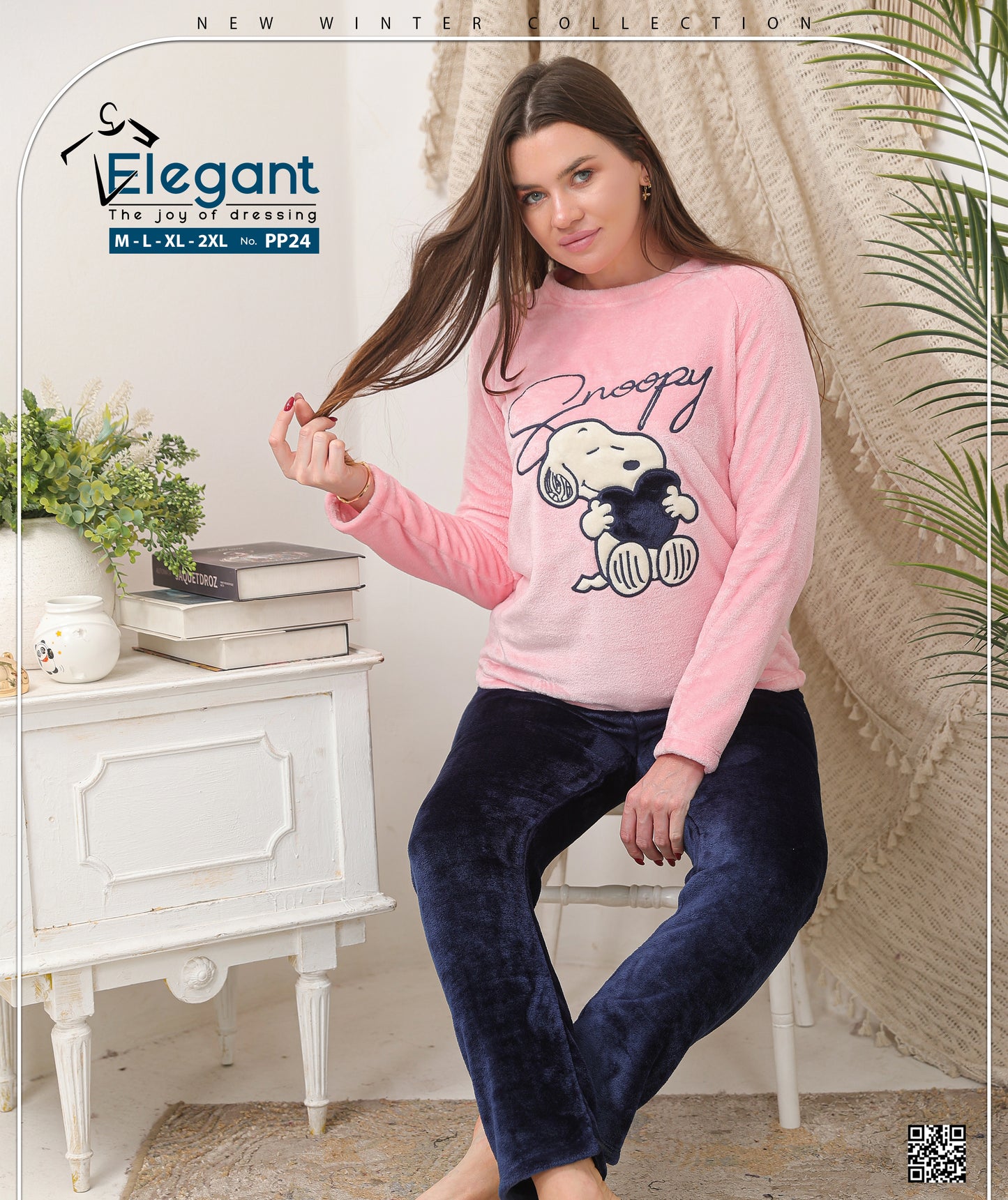 Polar PJ Rose Navy - Snoopy