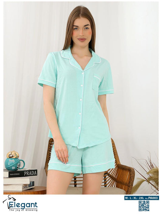 Classic PJ Shorts Cotton - Plain Pistachio