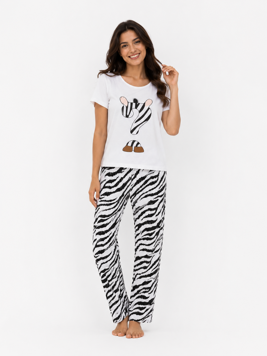 PJs Pants Cotton - Animal Zebra