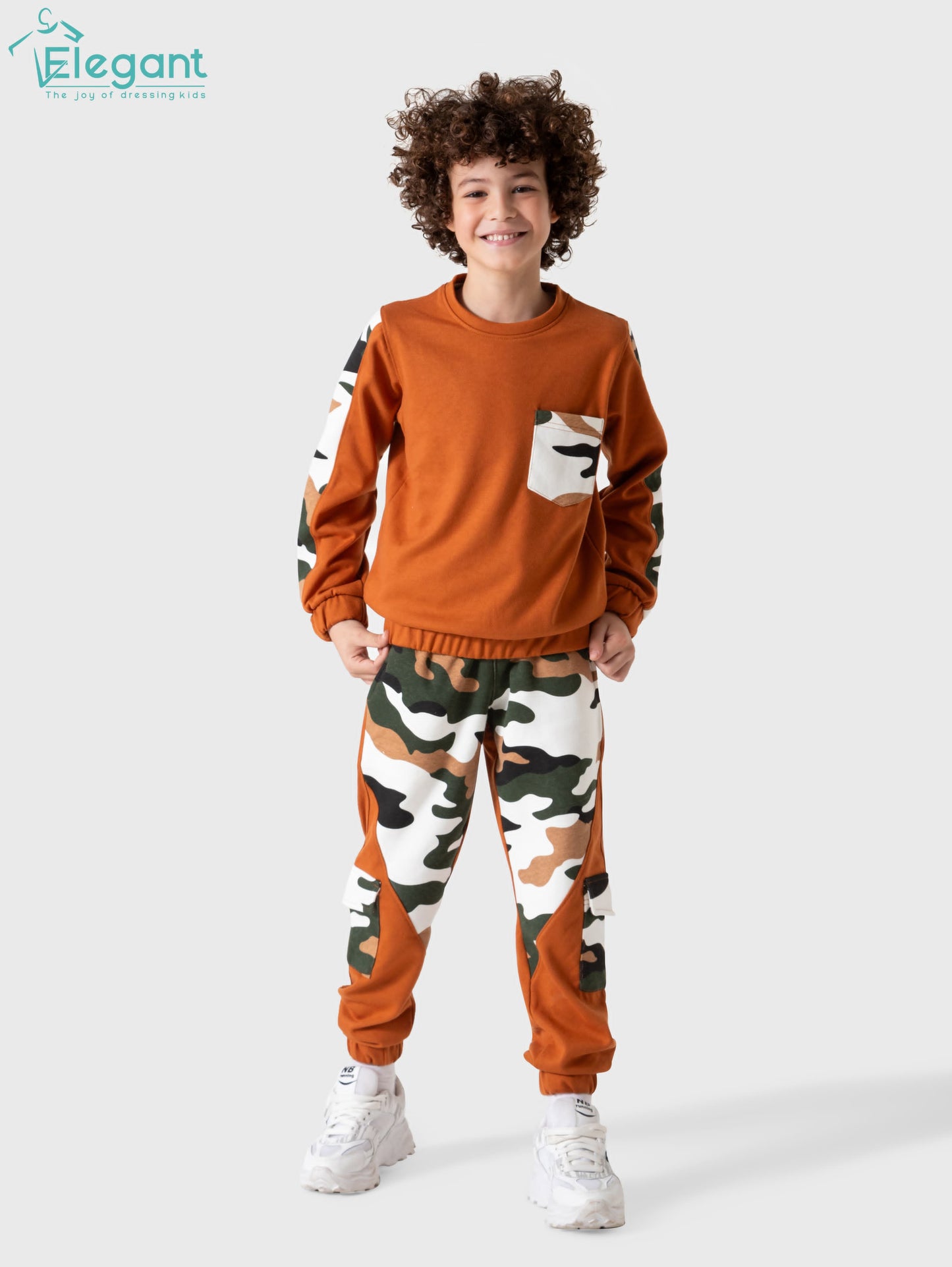 Kids Boys Melton set - Army Mustard