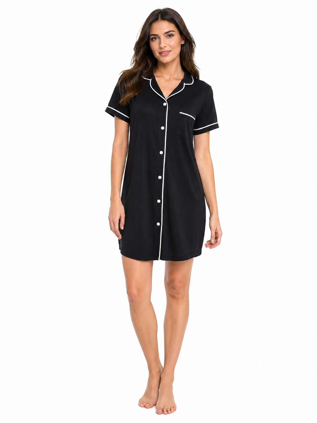 Classic Nightshirt Cotton - Black