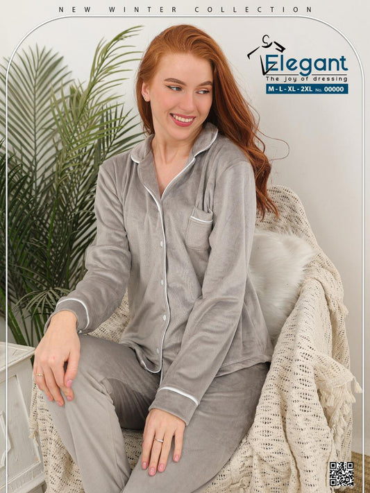 Velvet Pyjama Grey