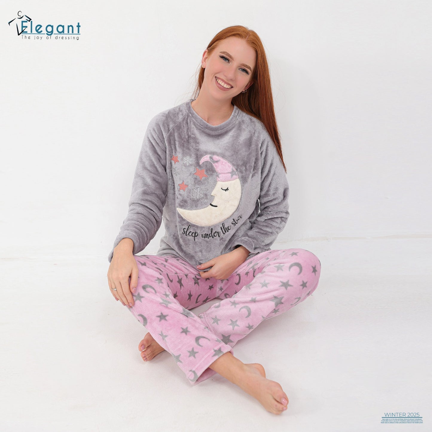 Polar PJ Grey / Printed Rose - Baby Moon