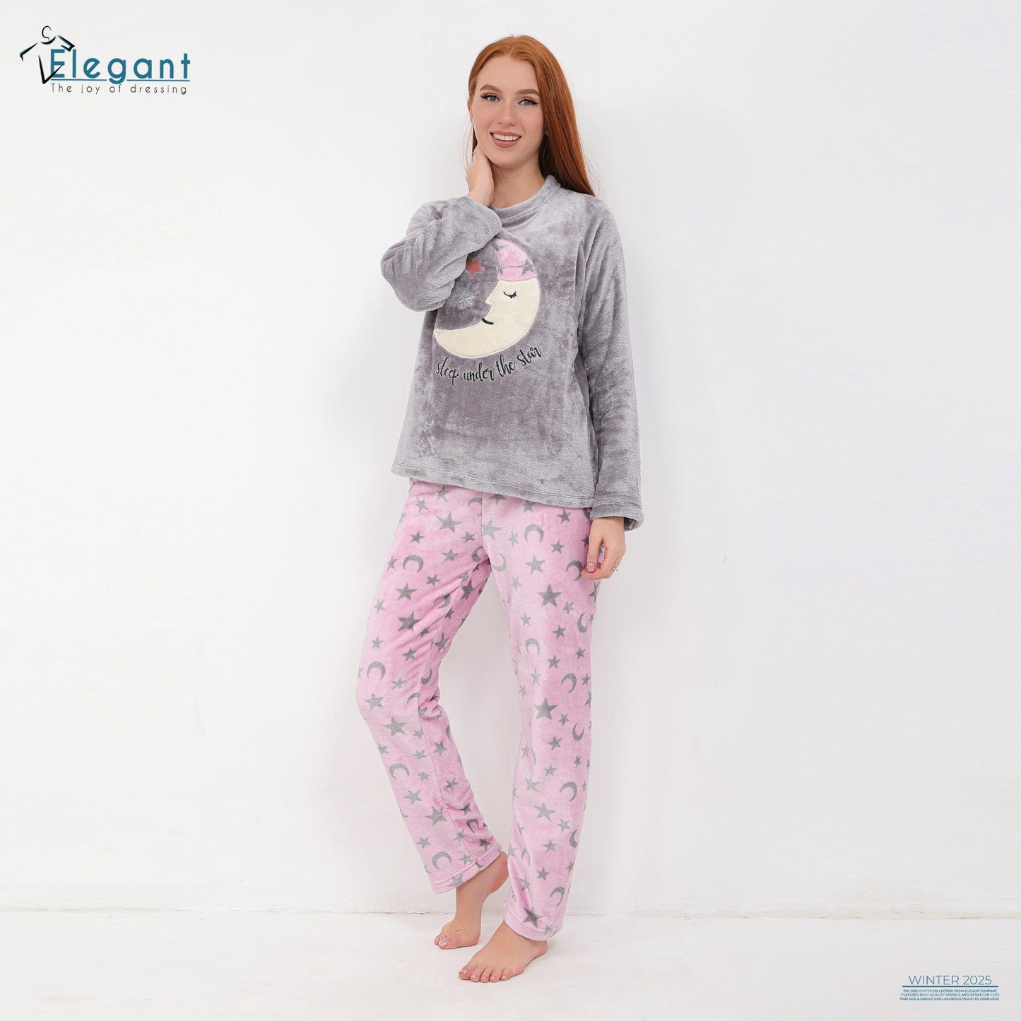 Polar PJ Grey / Printed Rose - Baby Moon