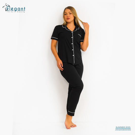 Classic PJ Pants Cotton - Plain Black