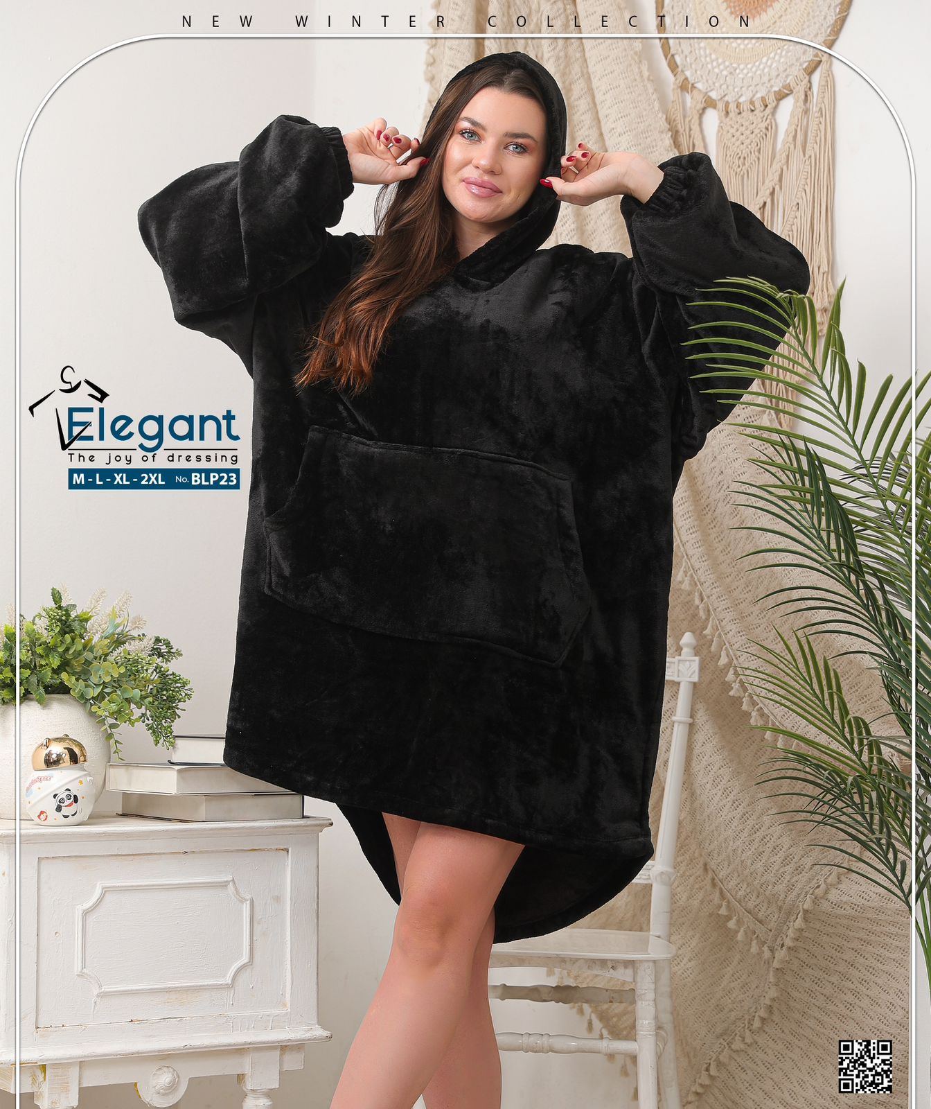 Blanket Hoodie Black