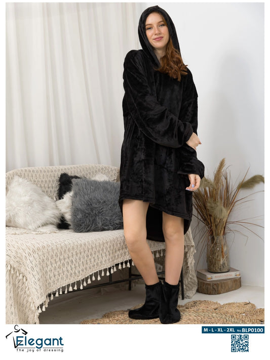 Blanket Hoodie - Black