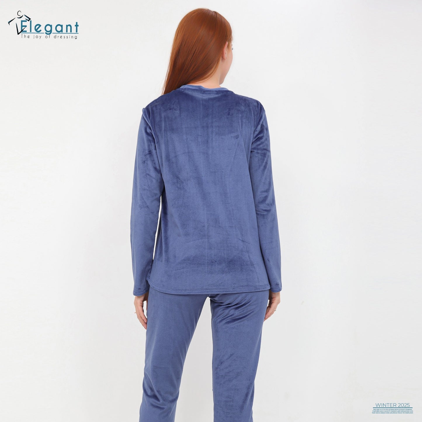 Velvet Embroidery PJ Blue- invest in yourself