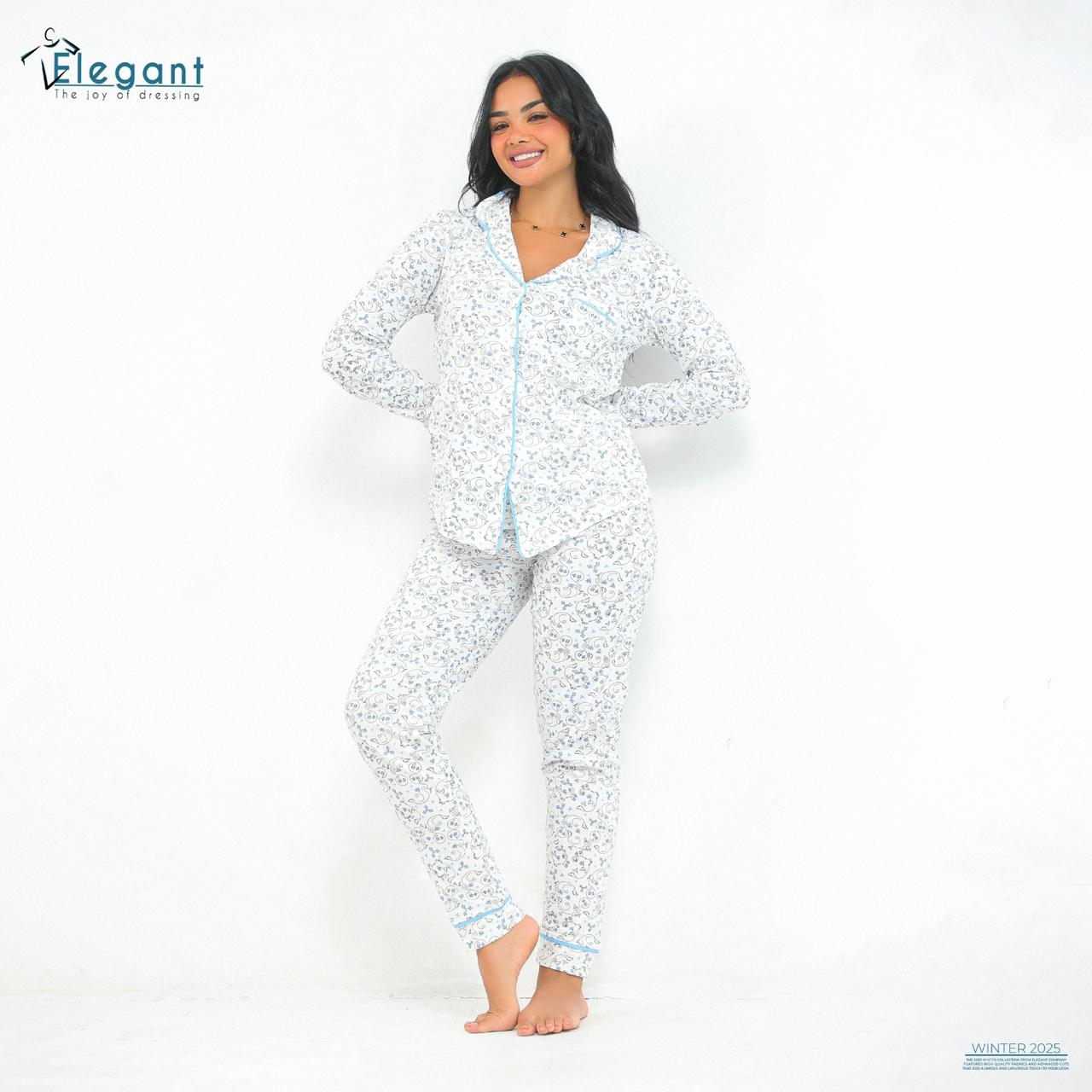 Autumn Cotton PJ Patterned Flori Blue