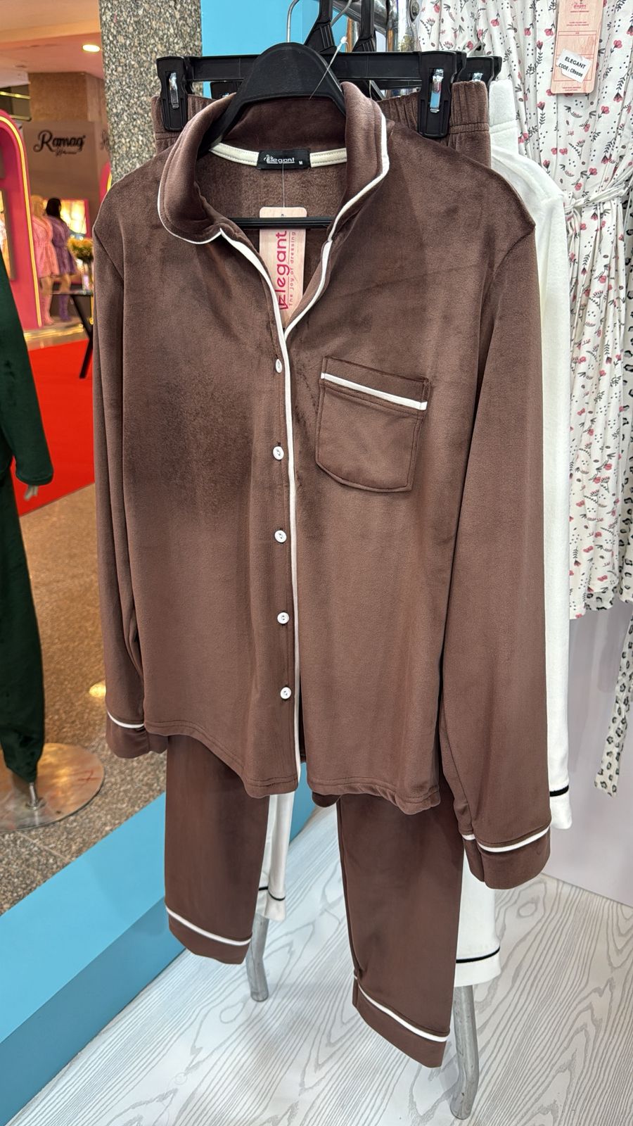 Velvet Classic Pyjama - Brown