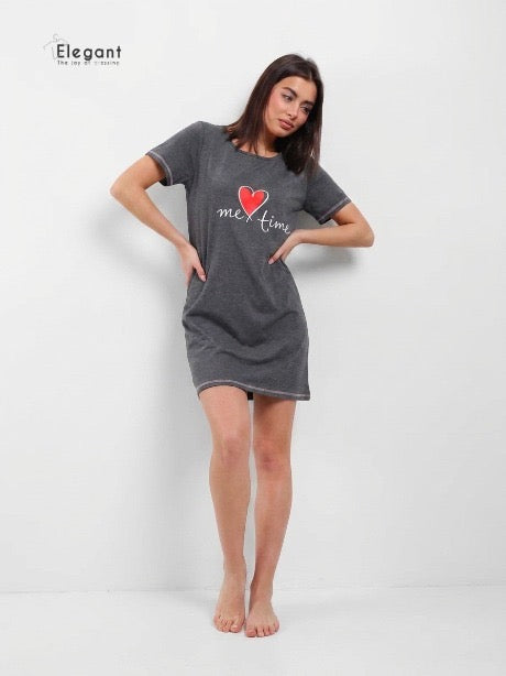 Nightshirt Cotton - Grey- Me Time