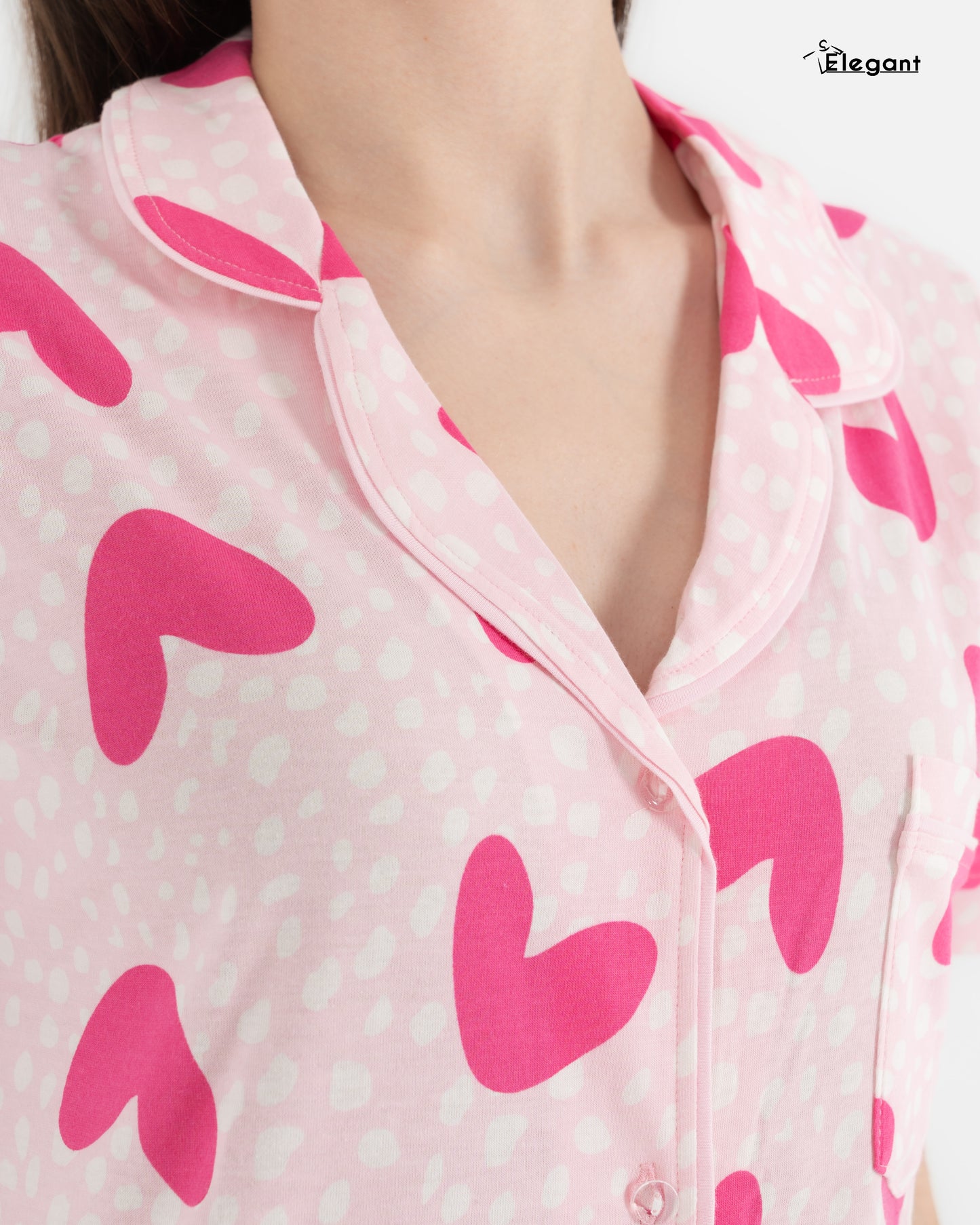 Classic Nightshirt Cotton - Patterned Candy Hearts