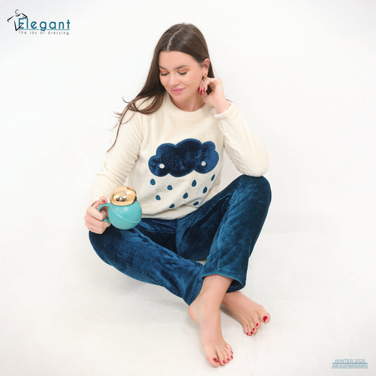 Polar PJ Offwhite indigo - Cloud