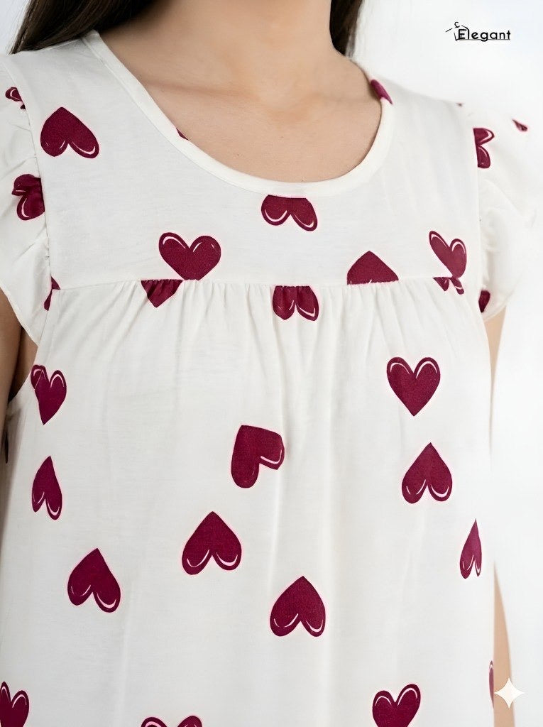 Modern Ruffles Galabeya - Minimal Hearts