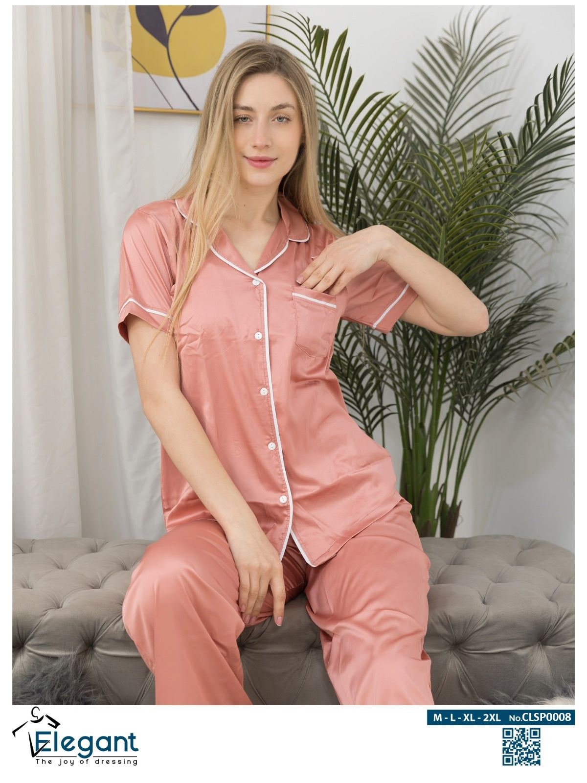 Satin Classic PJ Pants - Coral