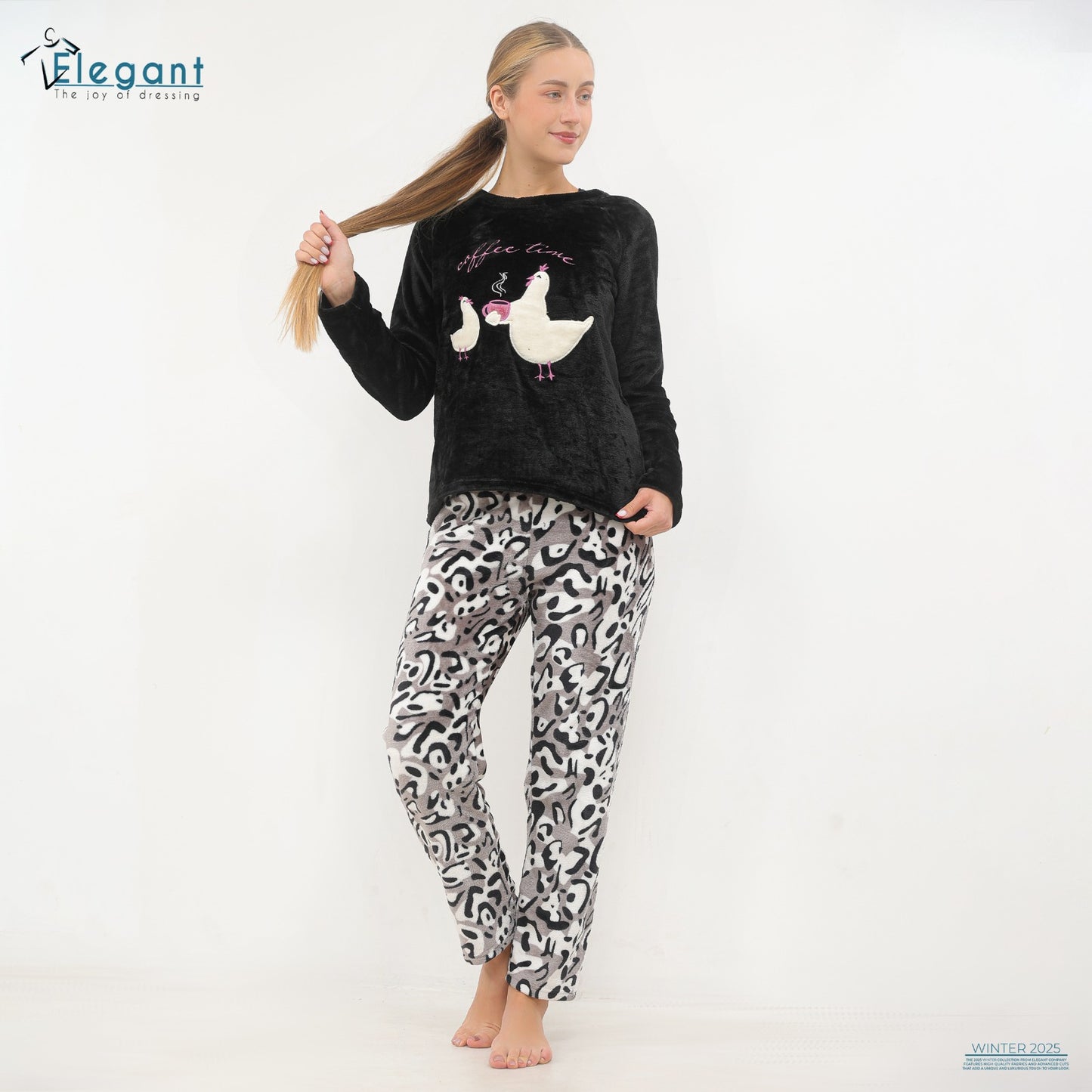 Polar PJ Black/grey printed pant - Coffee Time