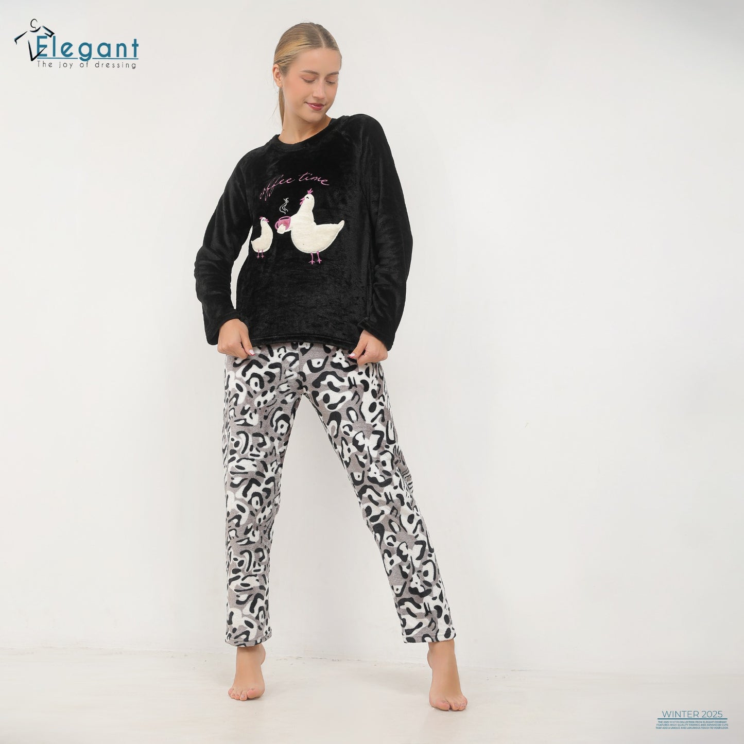 Polar PJ Black/grey printed pant - Coffee Time