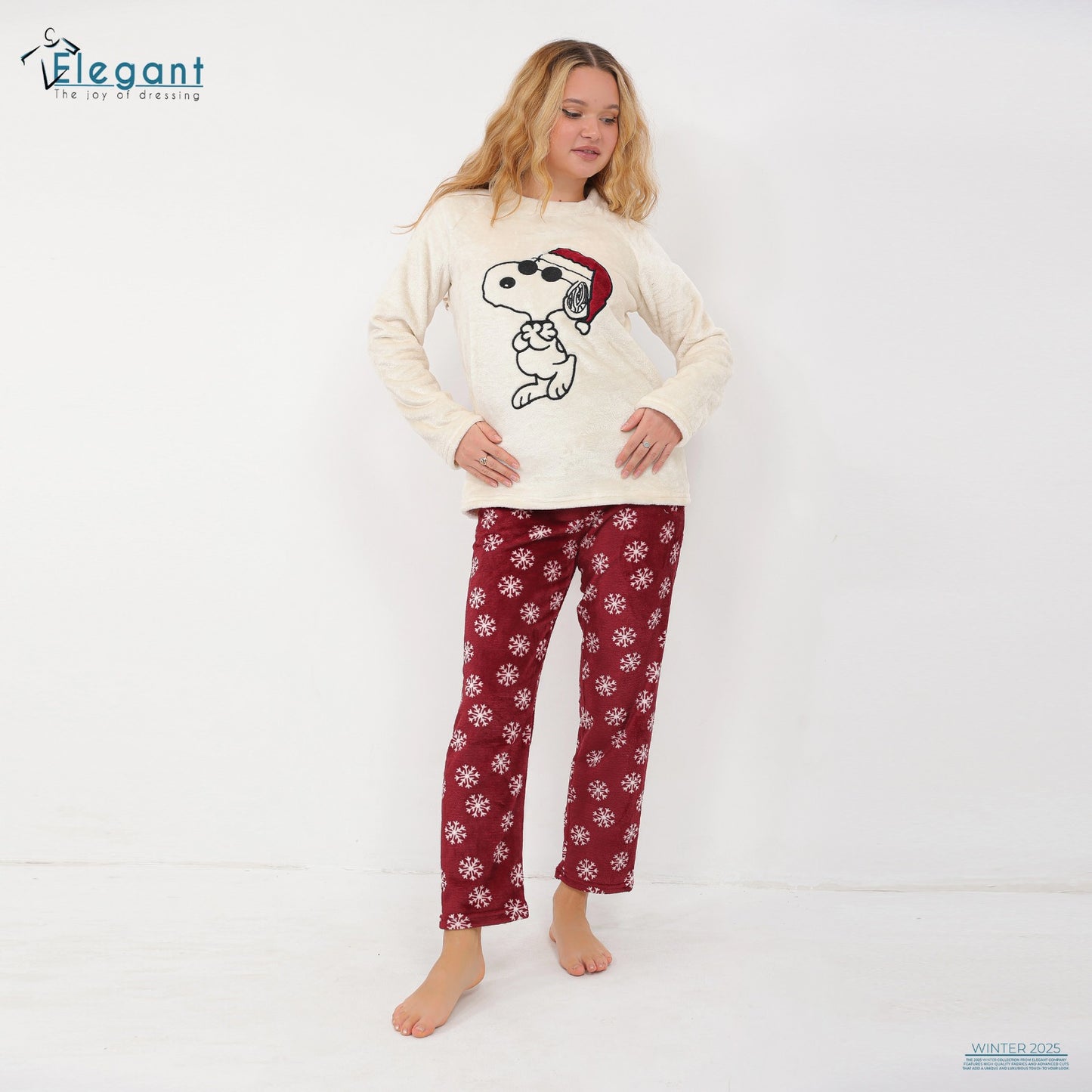 Polar PJ Printed Maroon - Cool Snoopy