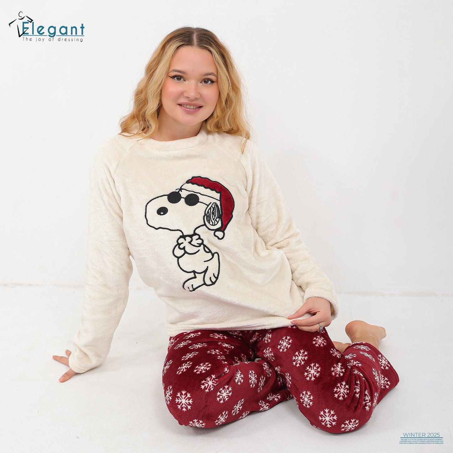 Polar PJ Printed Maroon - Cool Snoopy