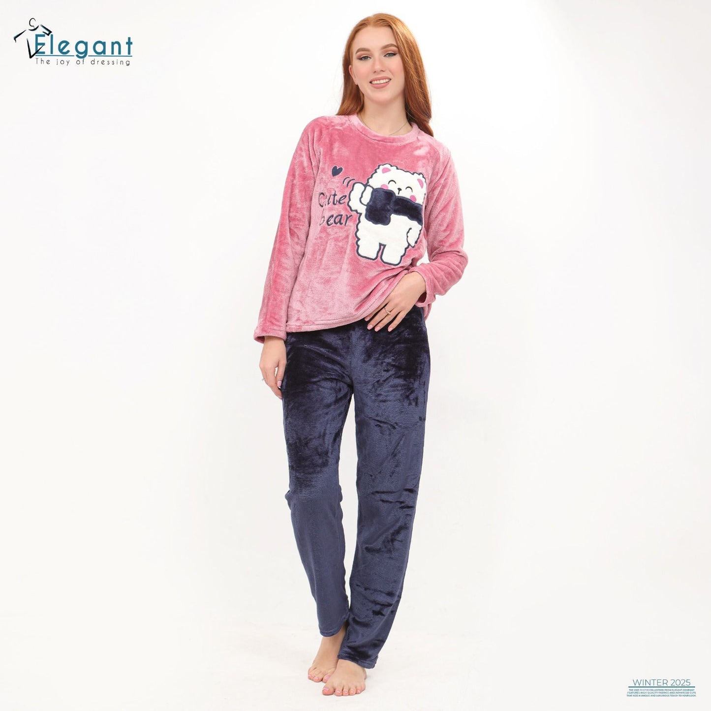 Polar PJ Blush Navy - Cute Bear