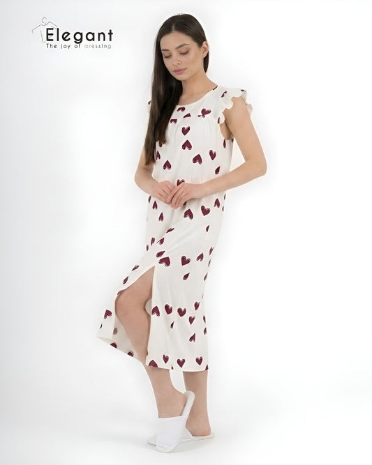 Modern Ruffles Galabeya - Minimal Hearts