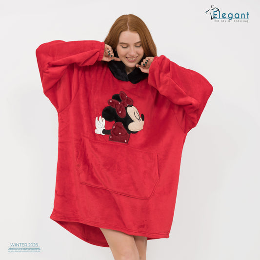 Blanket Hoodie - Red - Sassy Minnie