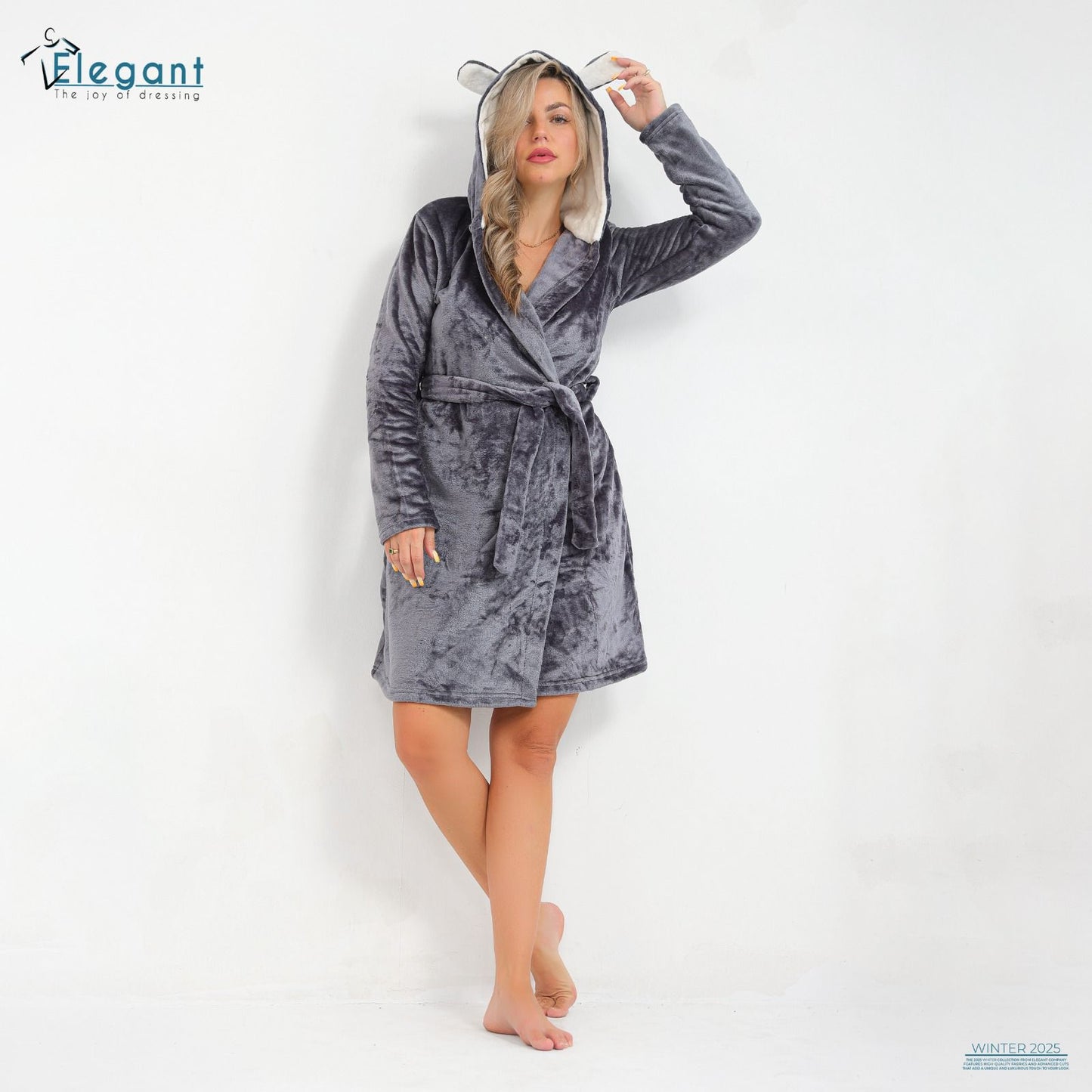 Polar Mini Robe Dark Grey