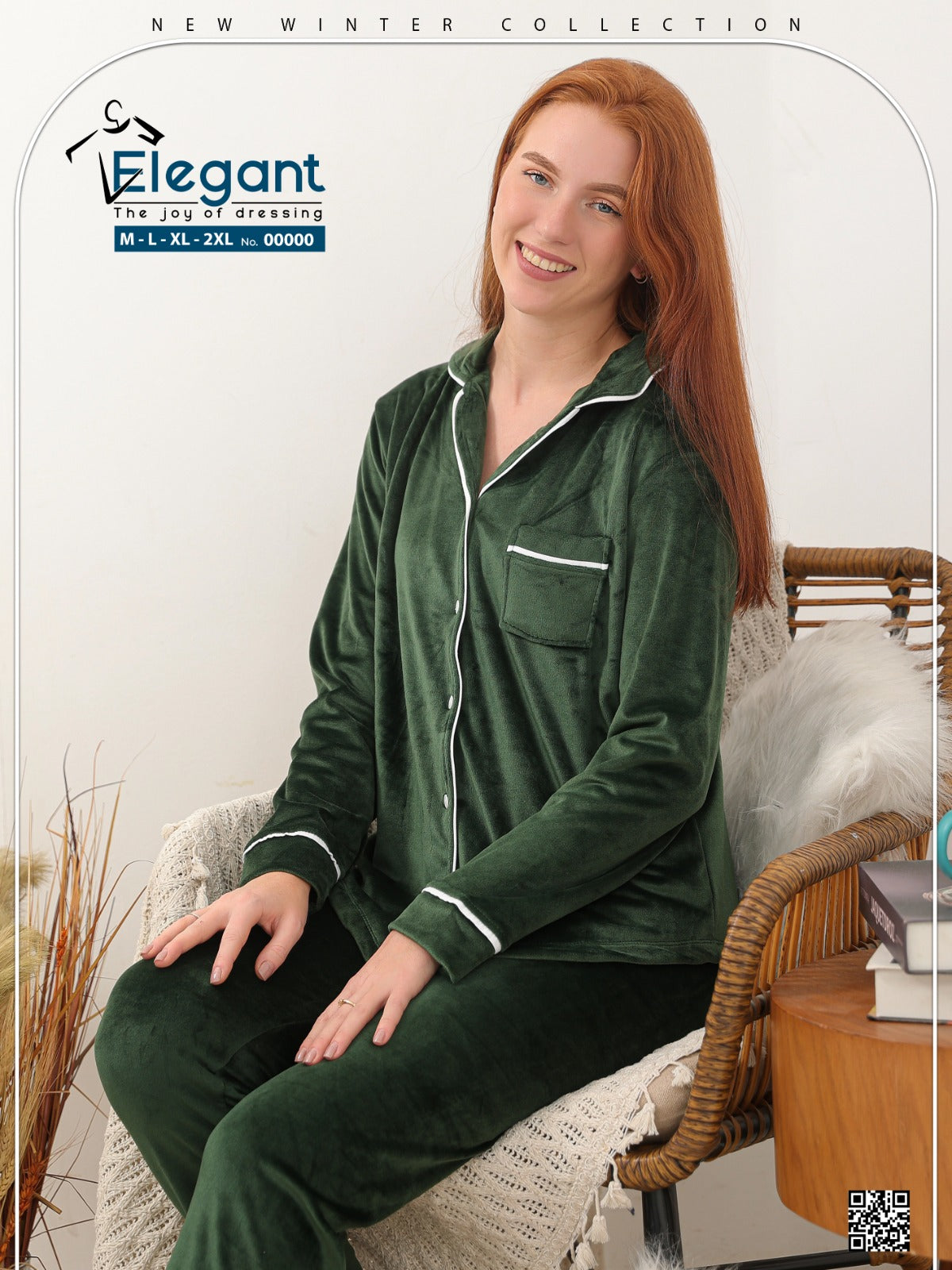 Velvet Pyjama Dark Green