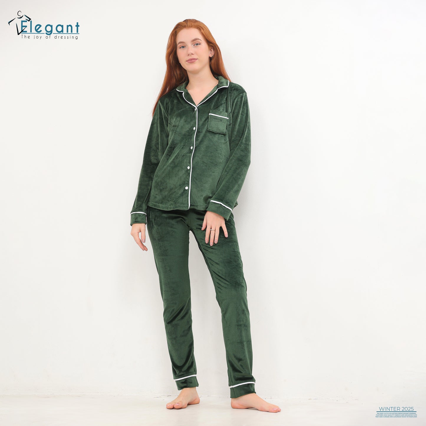 Velvet Pyjama Dark Green