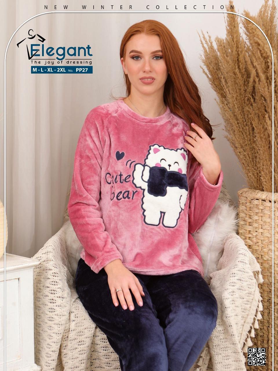 Polar PJ Blush Navy - Cute Bear