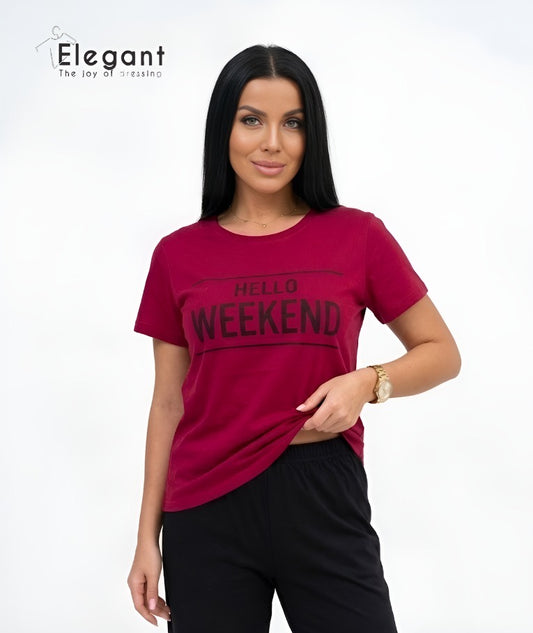 PJs Pants Cotton Red - Hello Weekend