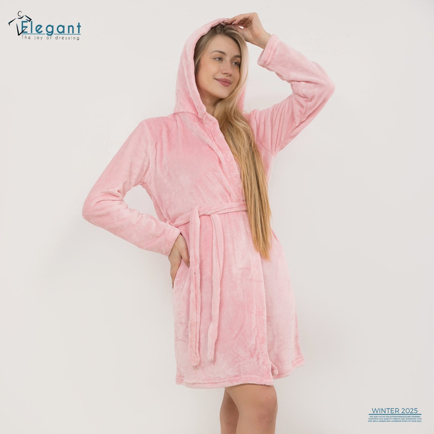 Polar Mini Robe - Embroidery Baby Girl - Rose