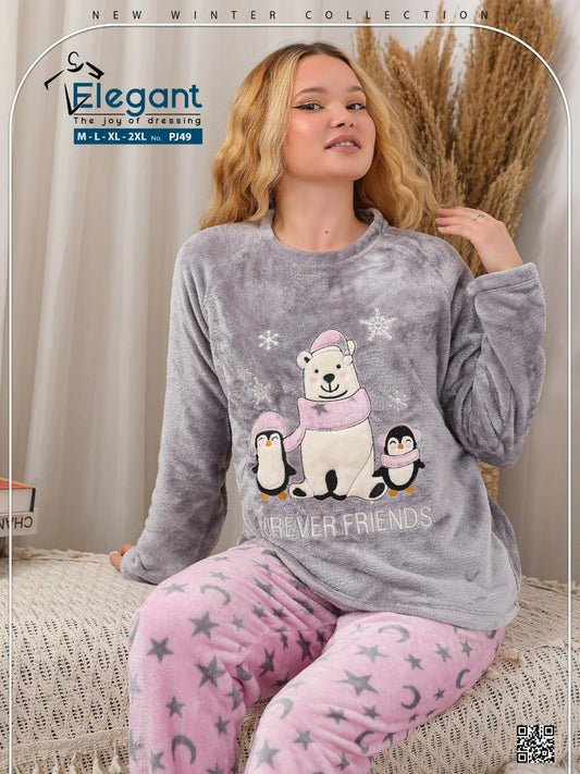 Polar PJ Grey / Printed Rose - Forever Friends