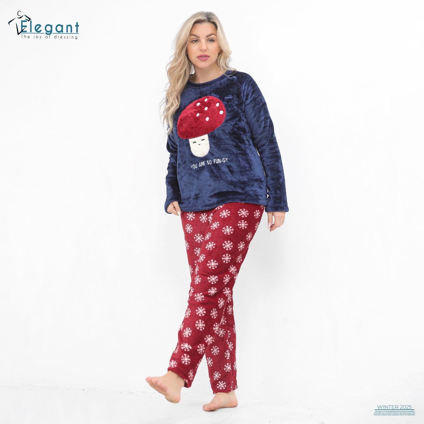 Polar PJ Navy/Printed pant - Fungy