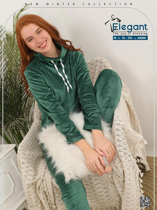 Velvet High neck PJ Green