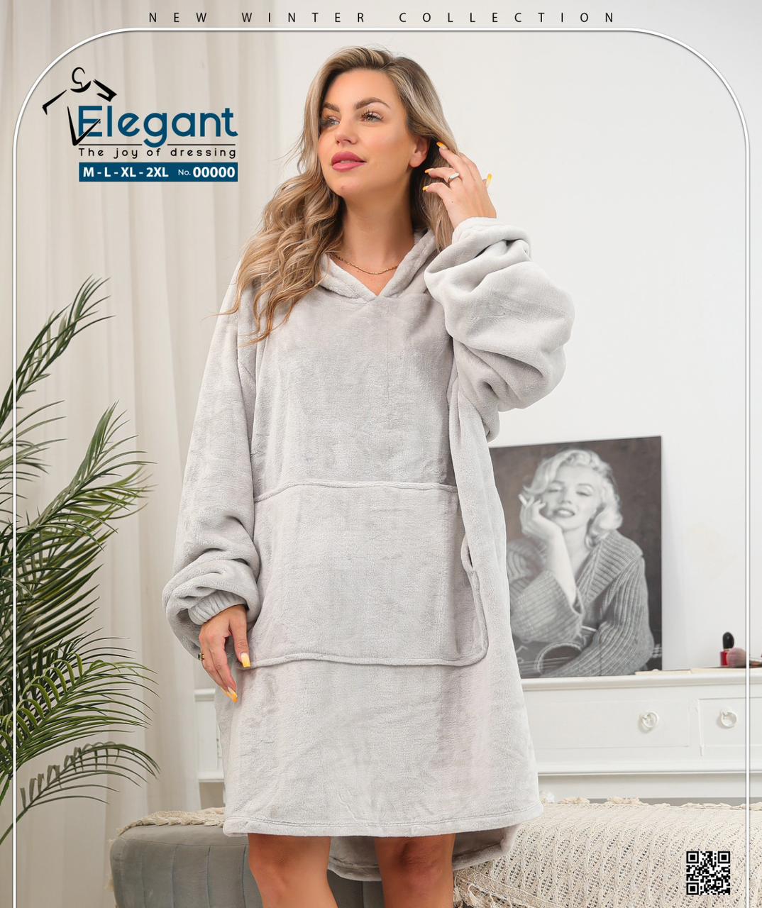 Blanket Hoodie Light Grey