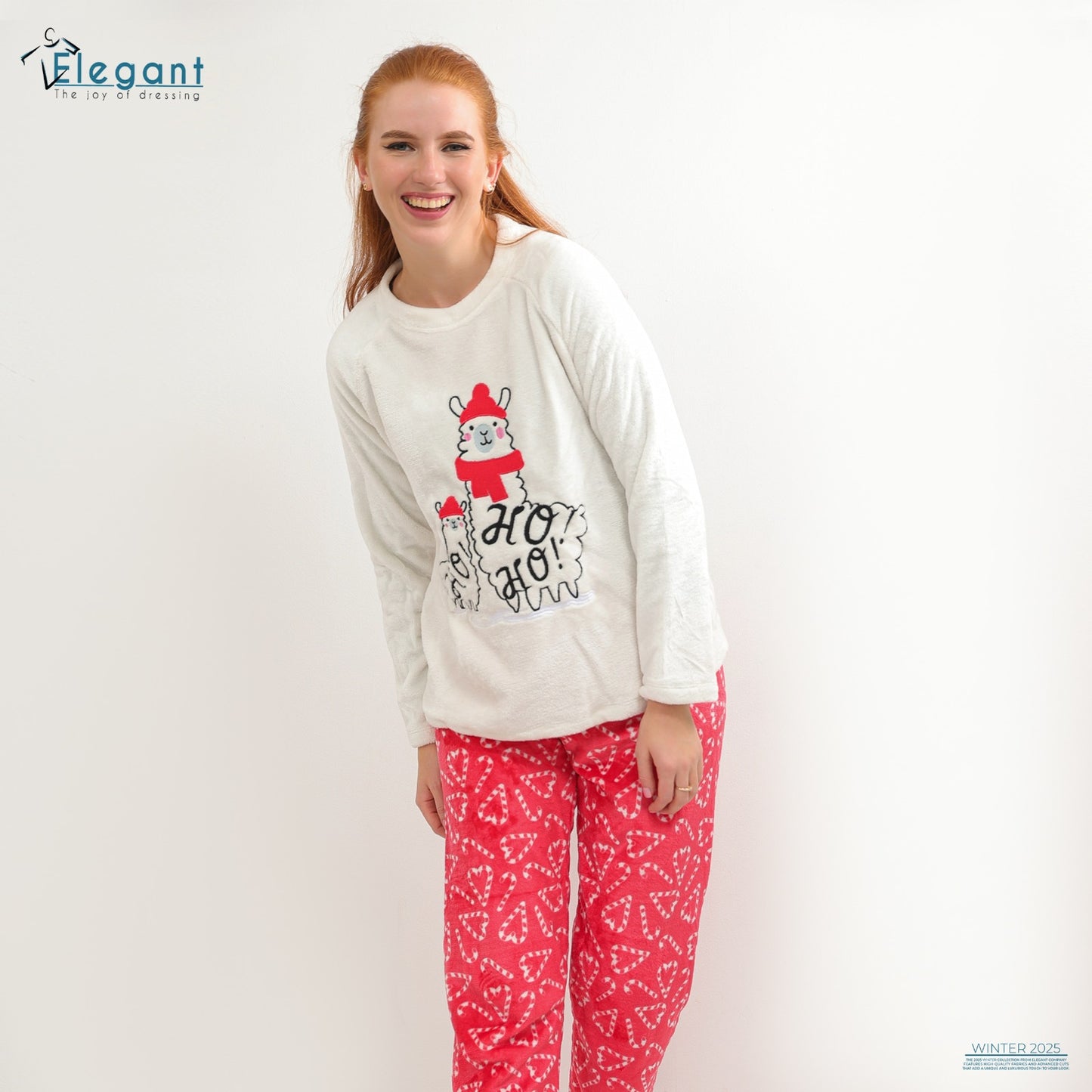 Polar PJ Offwhite/ Printed Red Candy - Lama hoho