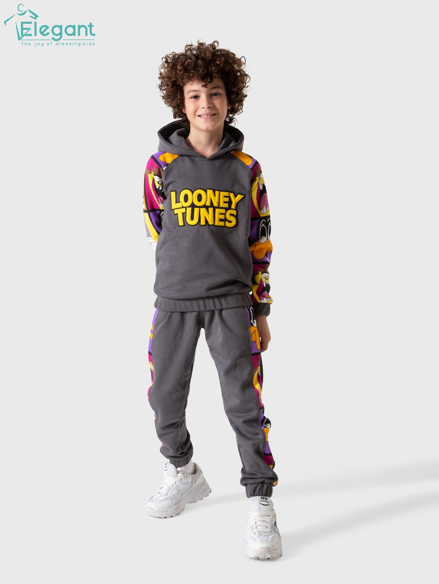 Kids Boys Melton set - Hoodie Cartoon Grey