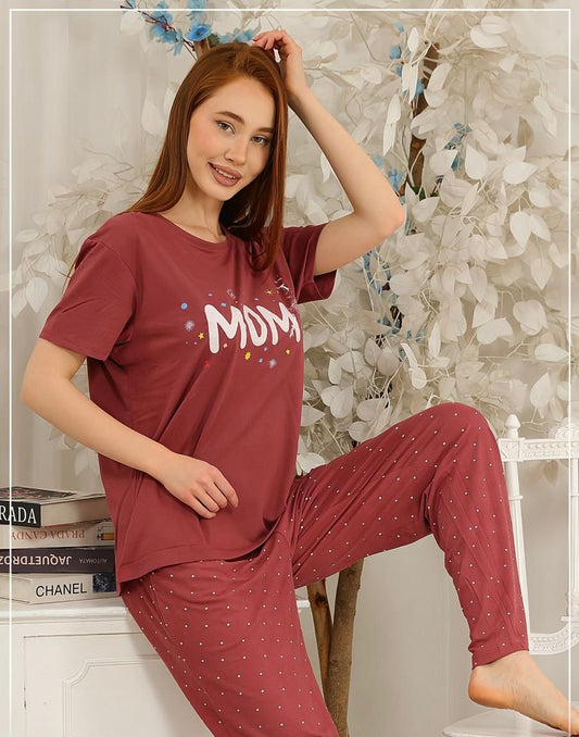 PJ Pants Brick Red- MOM