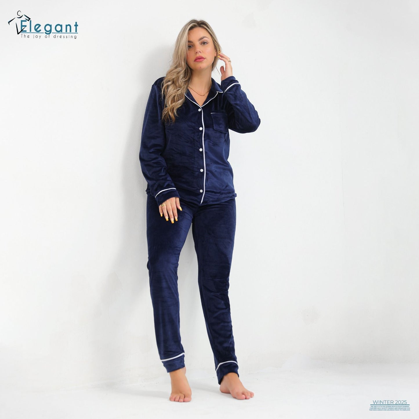 Velvet Pyjama Navy