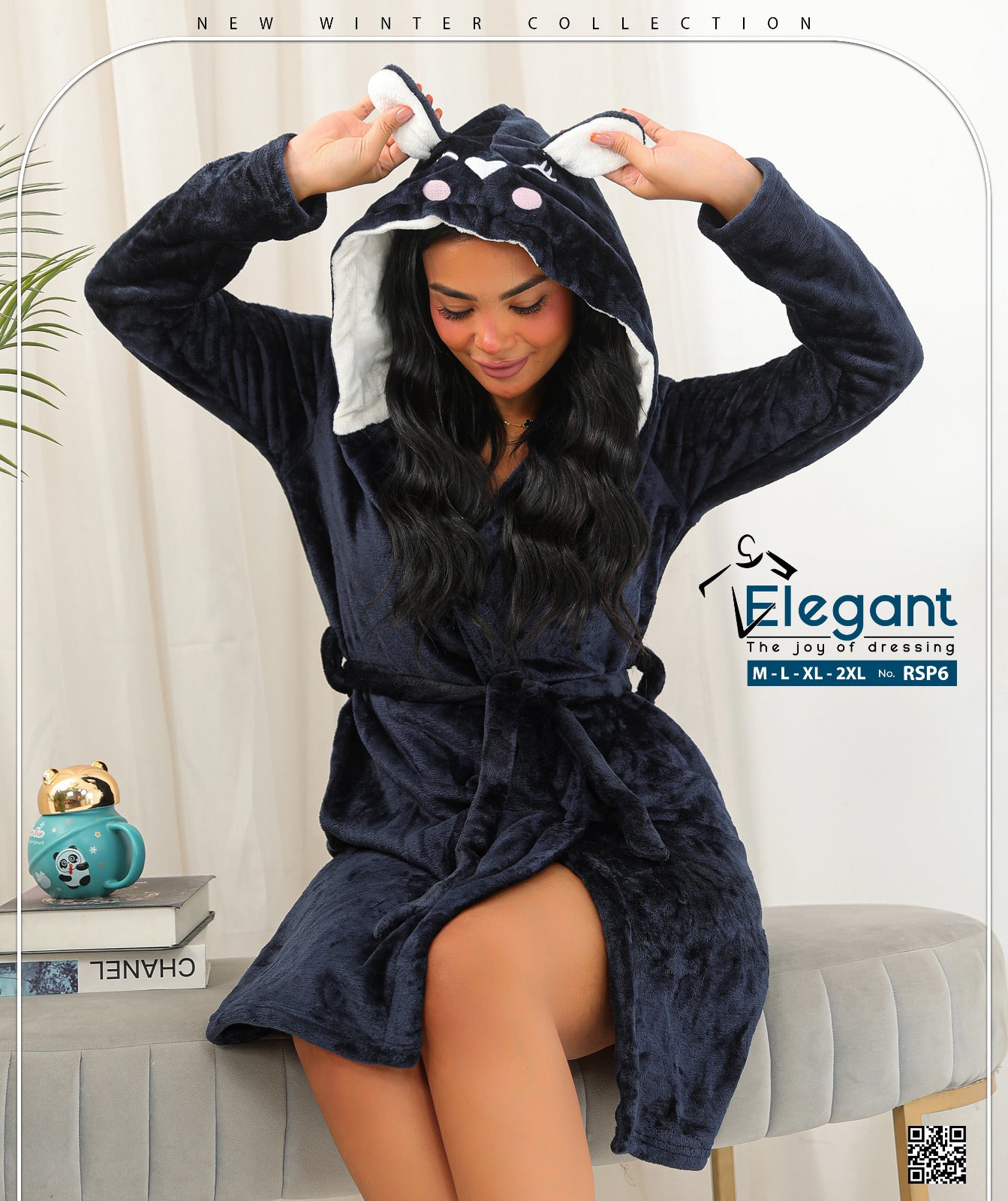 Polar Mini Robe Navy