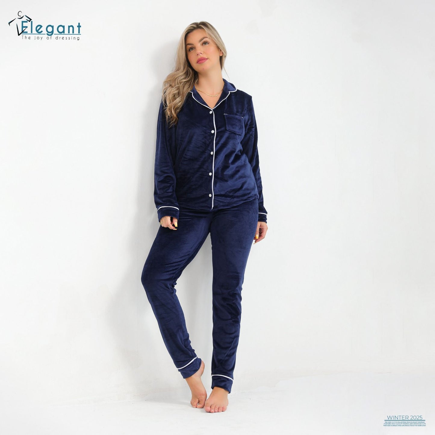 Velvet Pyjama Navy