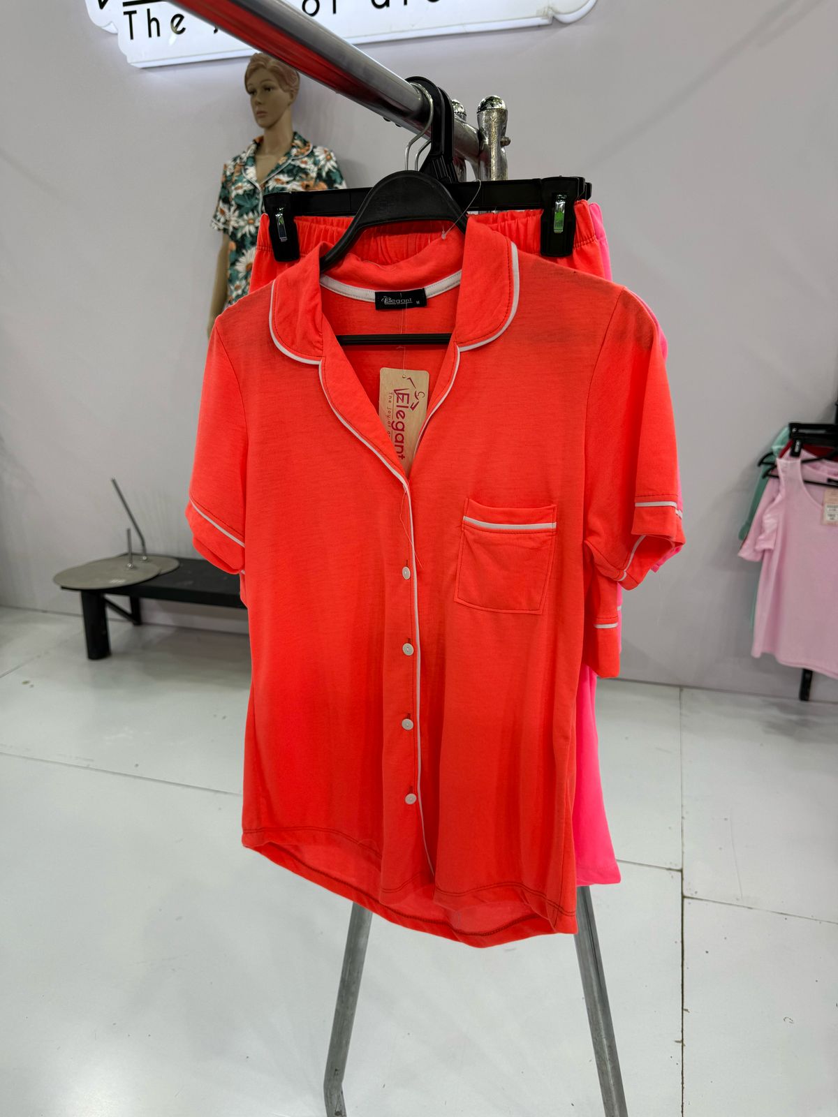 Classic PJ Shorts Cotton - Neon Orange