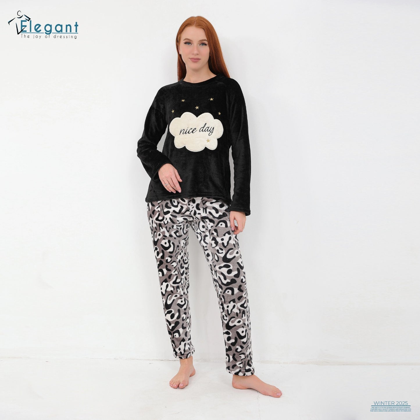 Polar PJ Black / Printed Grey - Nice Day