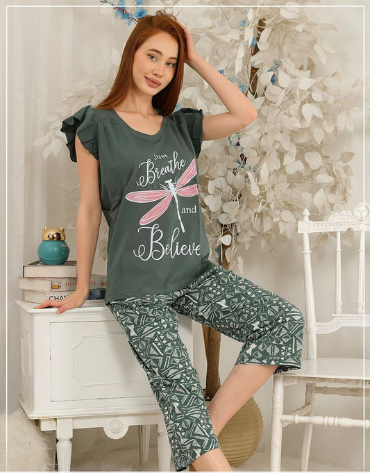 PJ Panatcourt Dark Green- Butterfly
